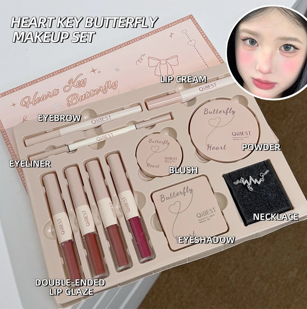 QIBEST 4PC Face Makeup Gift Set