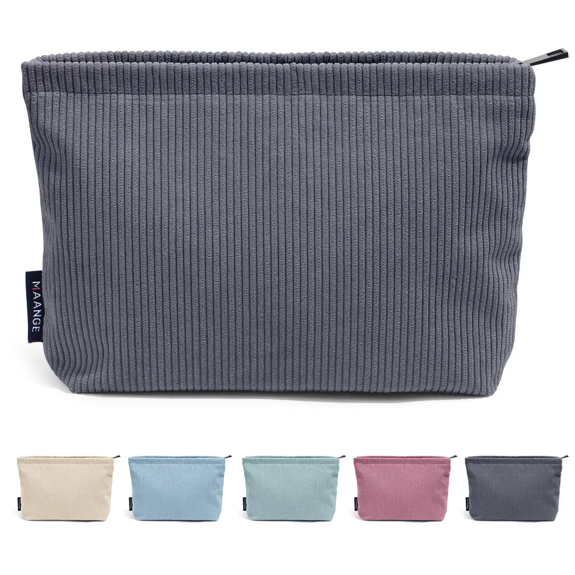 Corduroy Travel Makeup Bag Large Organizer