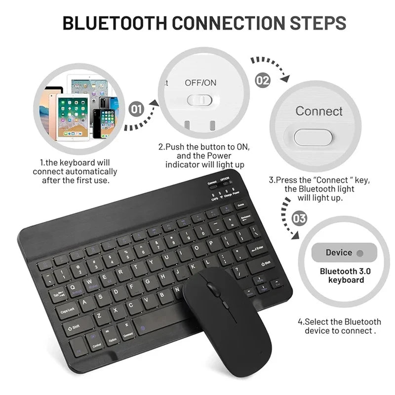 Xiaomi Wireless Bluetooth Keyboard And Mouse Ultra-Slim 10 Inch Magnetic Tablet