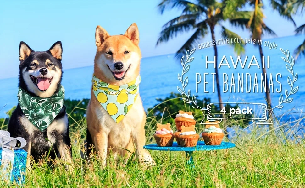 PrimePets Dog Bandanas - Cool & Durable Breathable Polyester Scarves for Summer Fun - Fashionable Accessories