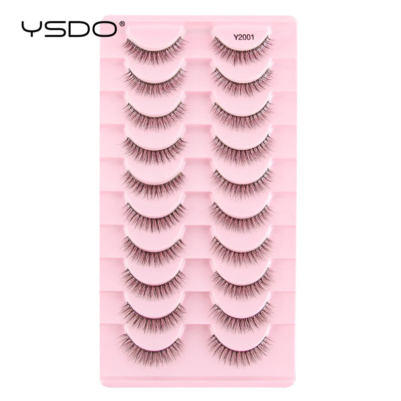 YSDO 10 Pairs 3D Mink Reusable Wispy Lashes