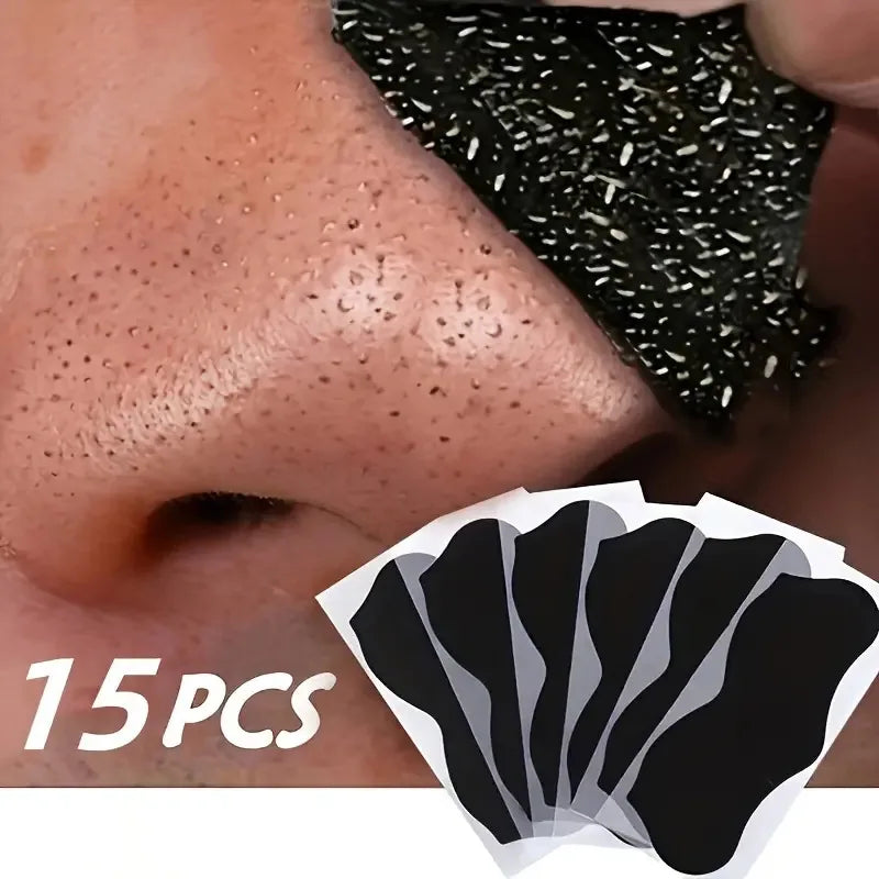 Finished look after using 100PCS Premium Bamboo Charcoal Nose Strips for clear skin.