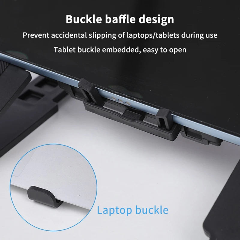 Foldable Notebook Cooler Base; One Cooling Fan Stand; Portable Heightened Laptop Rack