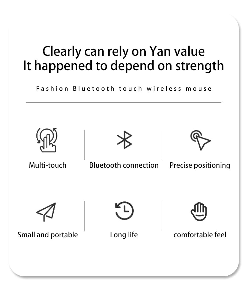 Rechargeable Bluetooth Mouse Magic 3 Ergonomic Multi-Touch BT5.0 Wireless Slim Rechargeable Mouse