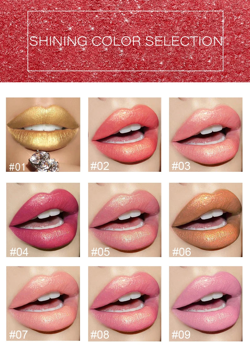 HANDAIYAN 9-Color Temperature-Changing Mermaid Lipstick encapsulated for an elegant presentation.