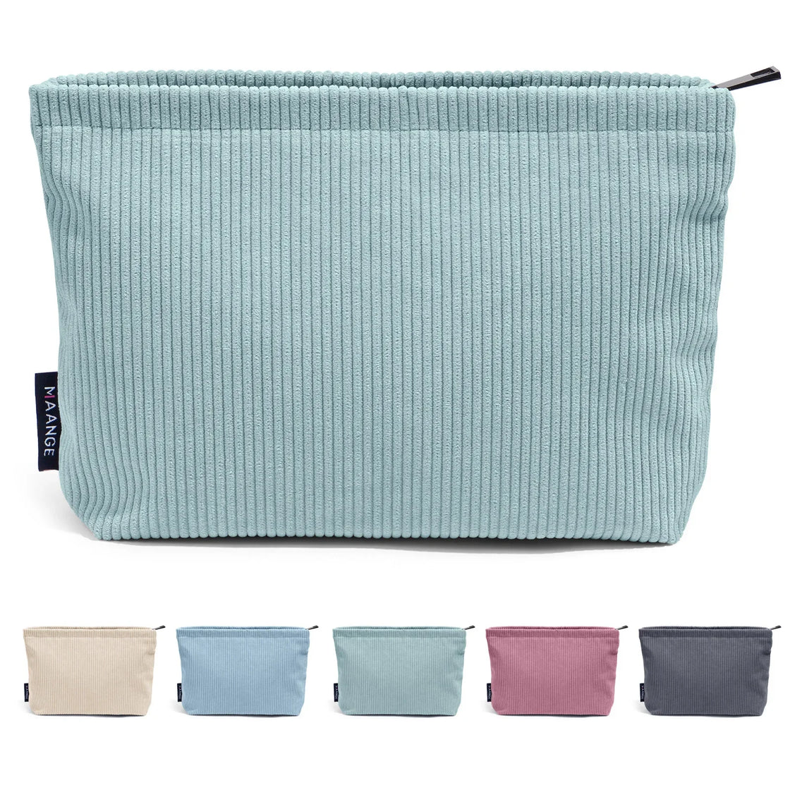 Corduroy Travel Makeup Bag Large Organizer