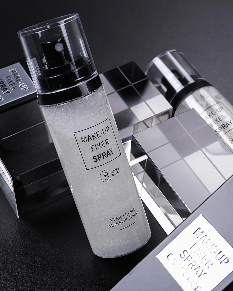 Content of 100ml Star Flash Quicksand Makeup Setting Spray, emphasizing its moisturizing benefits, making it a trusted waterproof makeup setting spray.