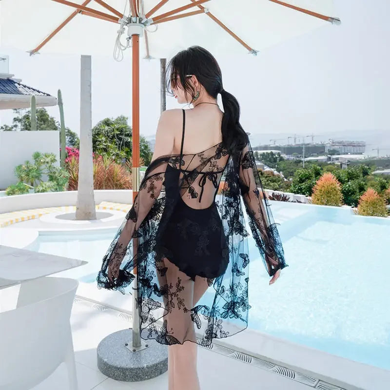 Bikini Set Women Backless 2 Pcs Fit High Waist Swimwear Korean Style Female Chic Cozy Holiday Simple Elegant Sexy Beach Wear New