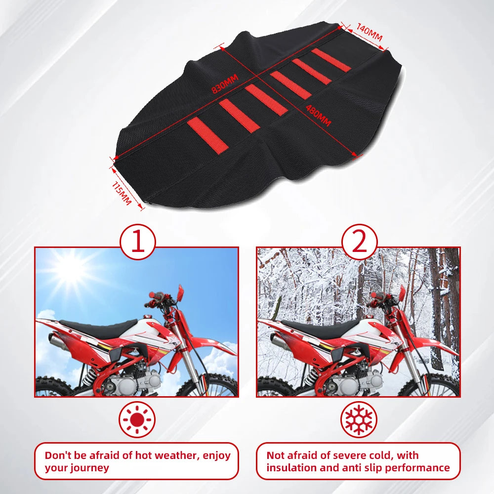 Motorcycle Accessories Universal Gripper Soft Seat Cover Waterproof For KTM HONDA Dirt Bike Off-Road Electric Bike e-bike