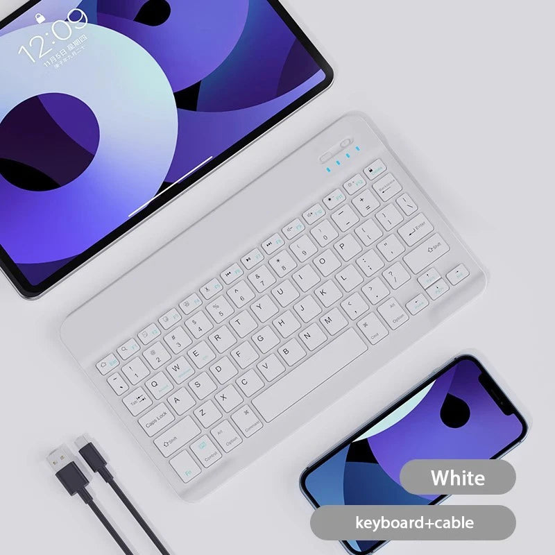 Black keyboard set for iPad 2024 including Bluetooth keyboard and mouse by Orbit Gear.