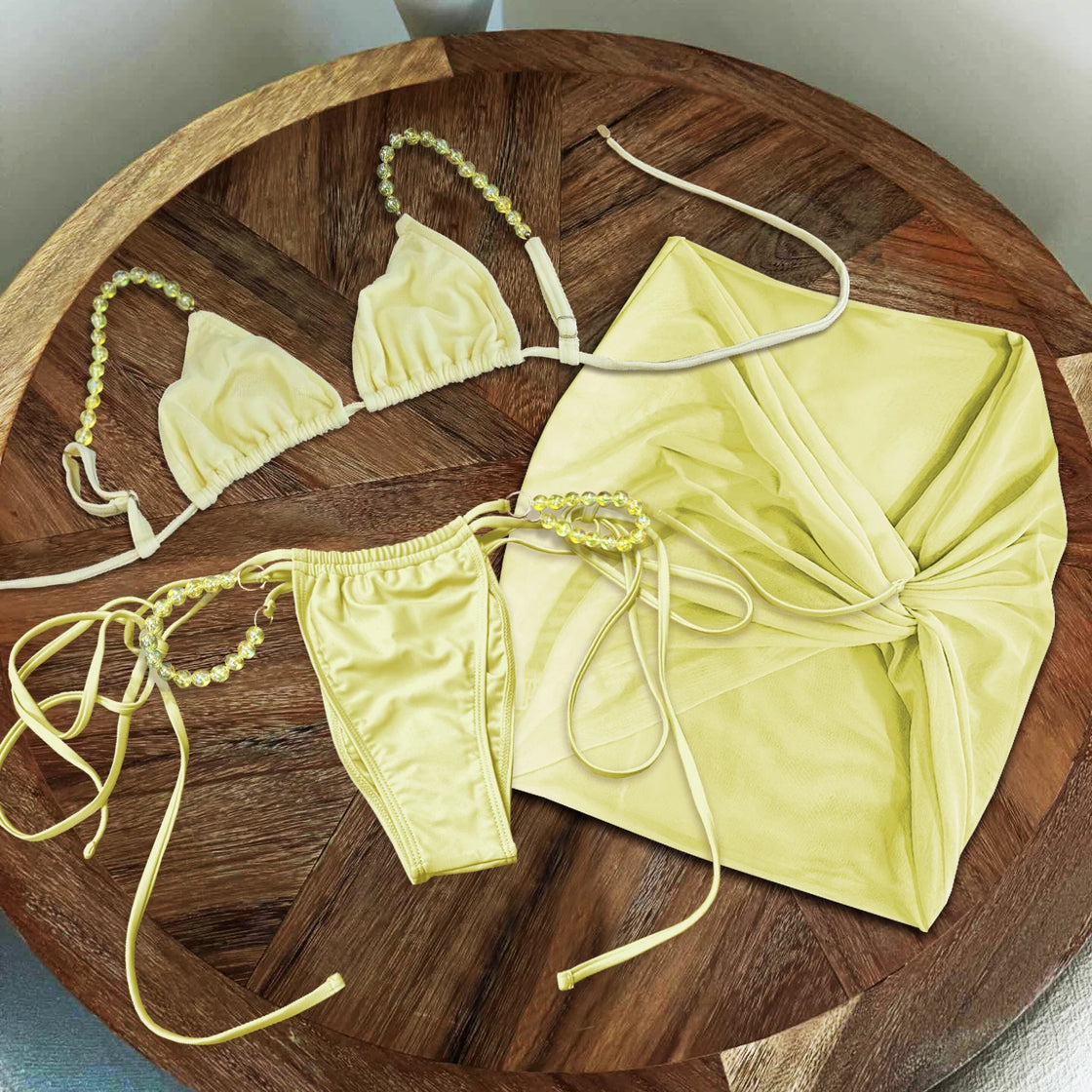 Beaded Micro Brazilian Bandeau Bikini