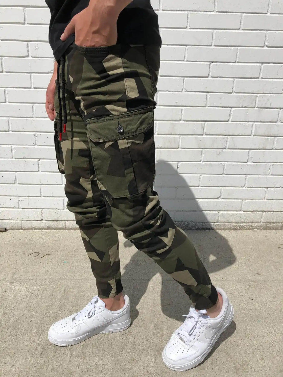 Fitshinling Athleisure Casual Men Pants Camouflage Long Trousers Male Clothing