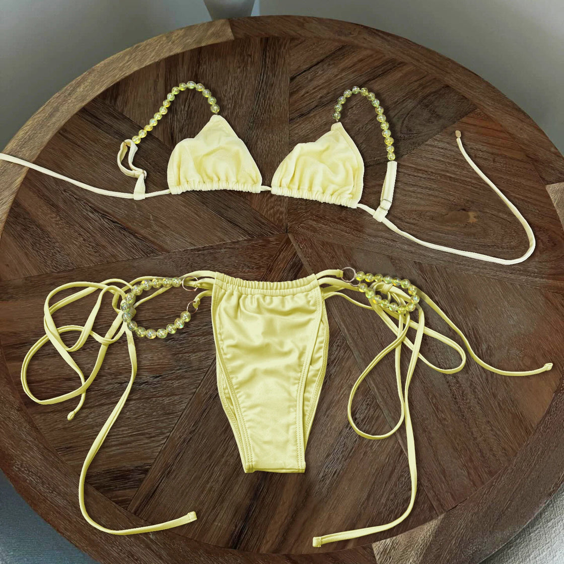 Beaded Micro Brazilian Bandeau Bikini