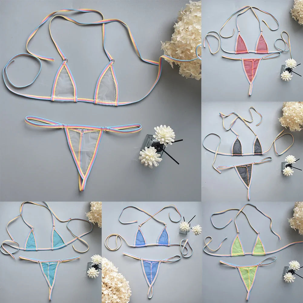 Women’s Sexy Sheer Bikini Lingerie Set
