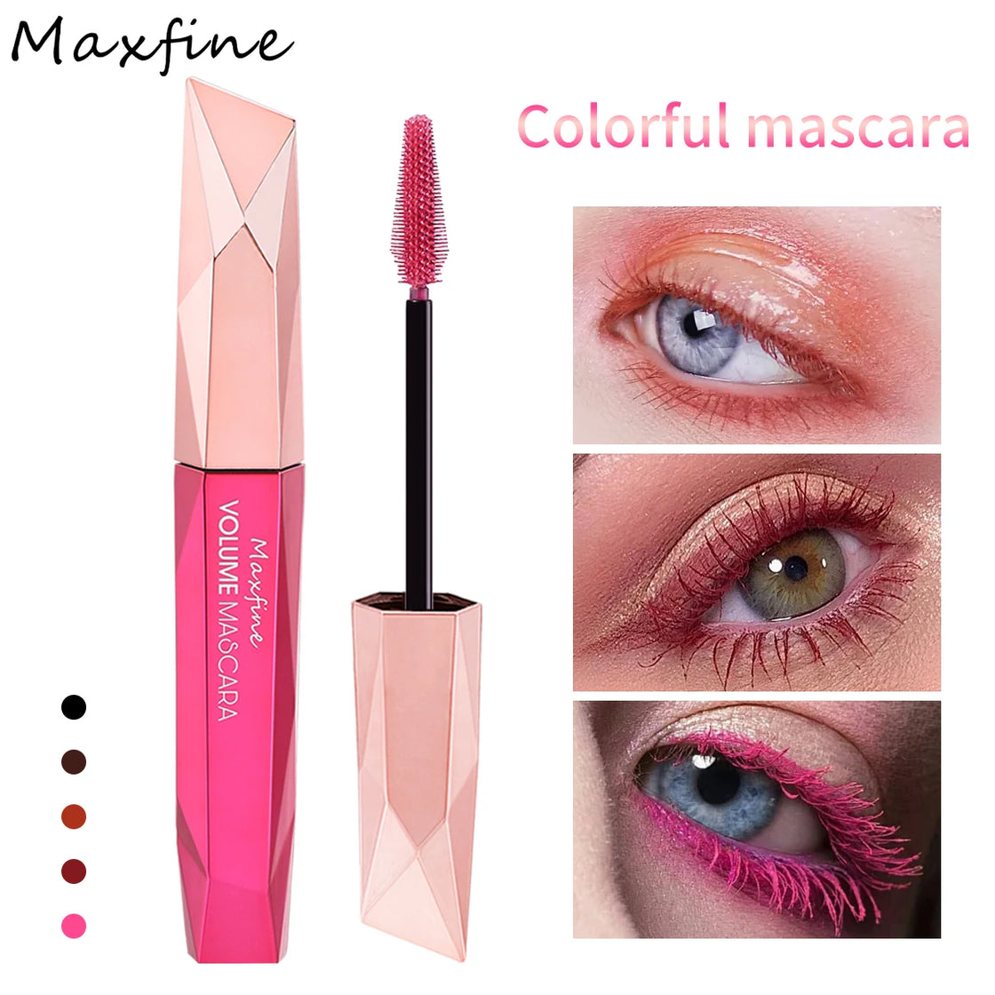 Multicolor Waterproof Curl-Extending Mascara Set