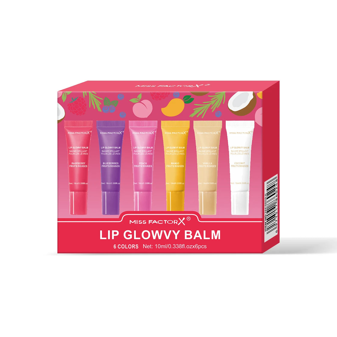 6-Color Lace Jelly Sparkling Lip Gloss Set