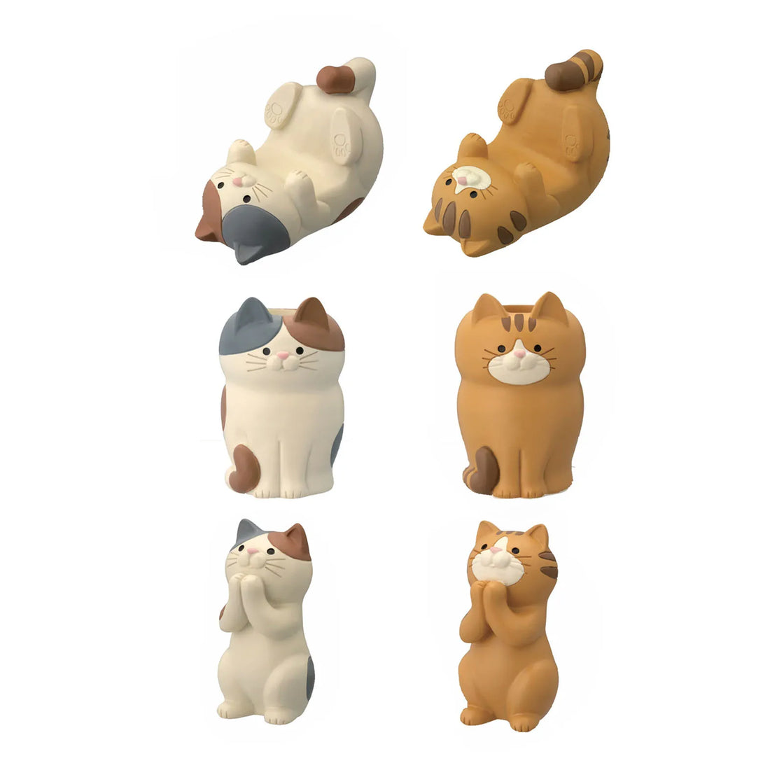 Multifunctional Cat Ornament Cute Appearance Phone Tablet Glasses Pen Holder Desk Decoration Synthetic Resin Ornaments