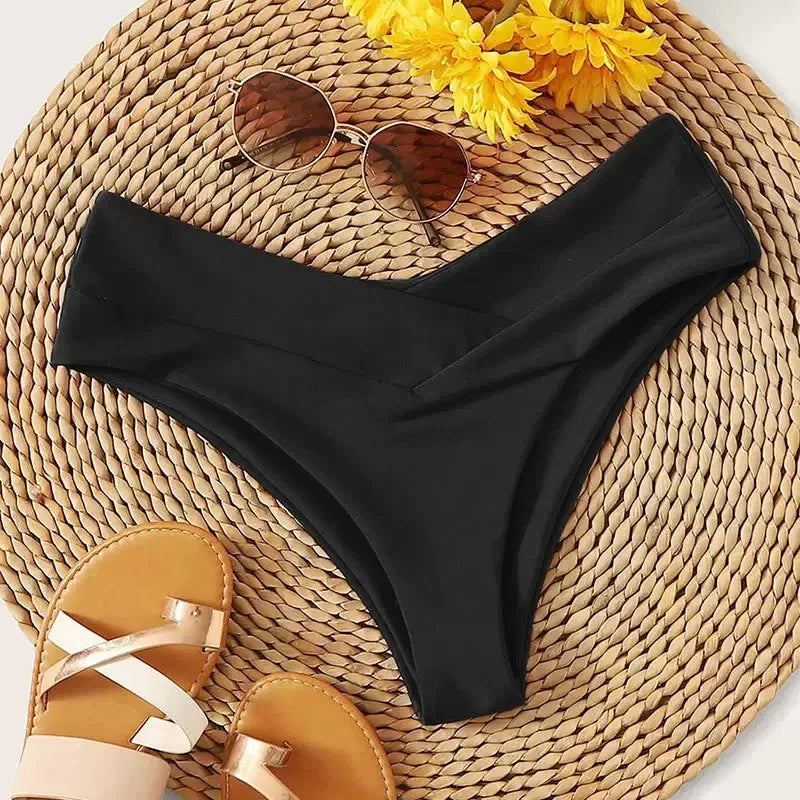 High Waisted Brazilian V-Thong Bikini