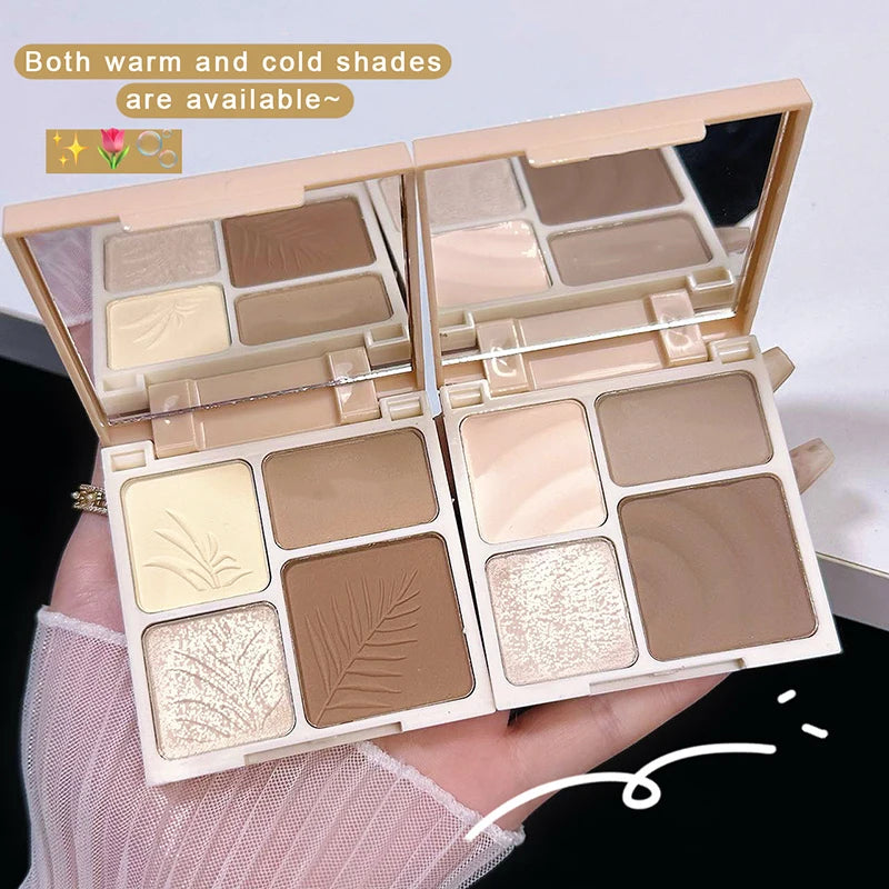 Multifunctional Contour Highlighter Palette Matte Bronzer