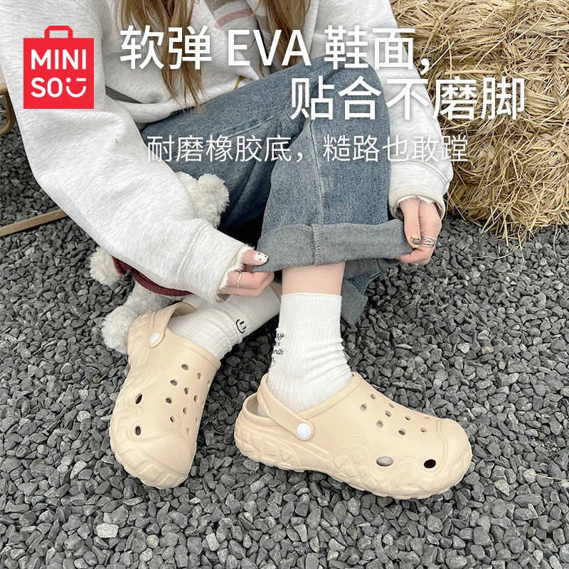 MINISO Comfortable Outdoor Casual Beach Sandals Wear-Resistant Anti-Slip Breathable Clog Shoes Anime Themed Toys And Hobbies