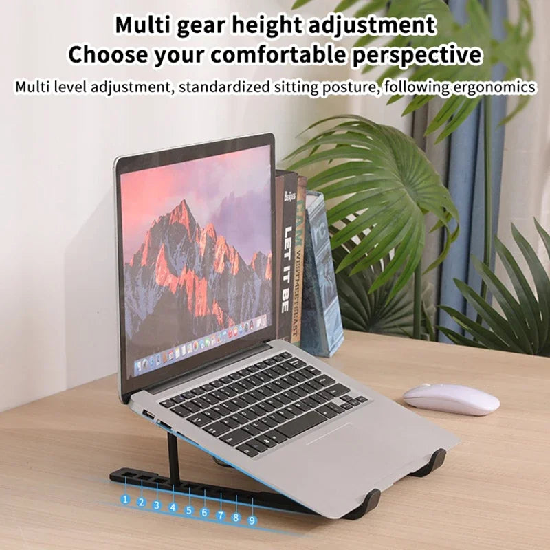 Foldable Notebook Cooler Base; One Cooling Fan Stand; Portable Heightened Laptop Rack