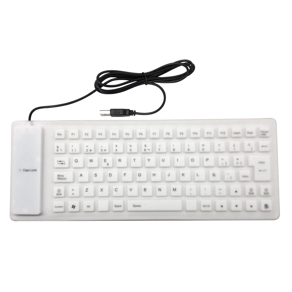 Portable Mini Keyboard 85 Keys Flexible Waterproof Soft Silicone Gaming Keyboard
