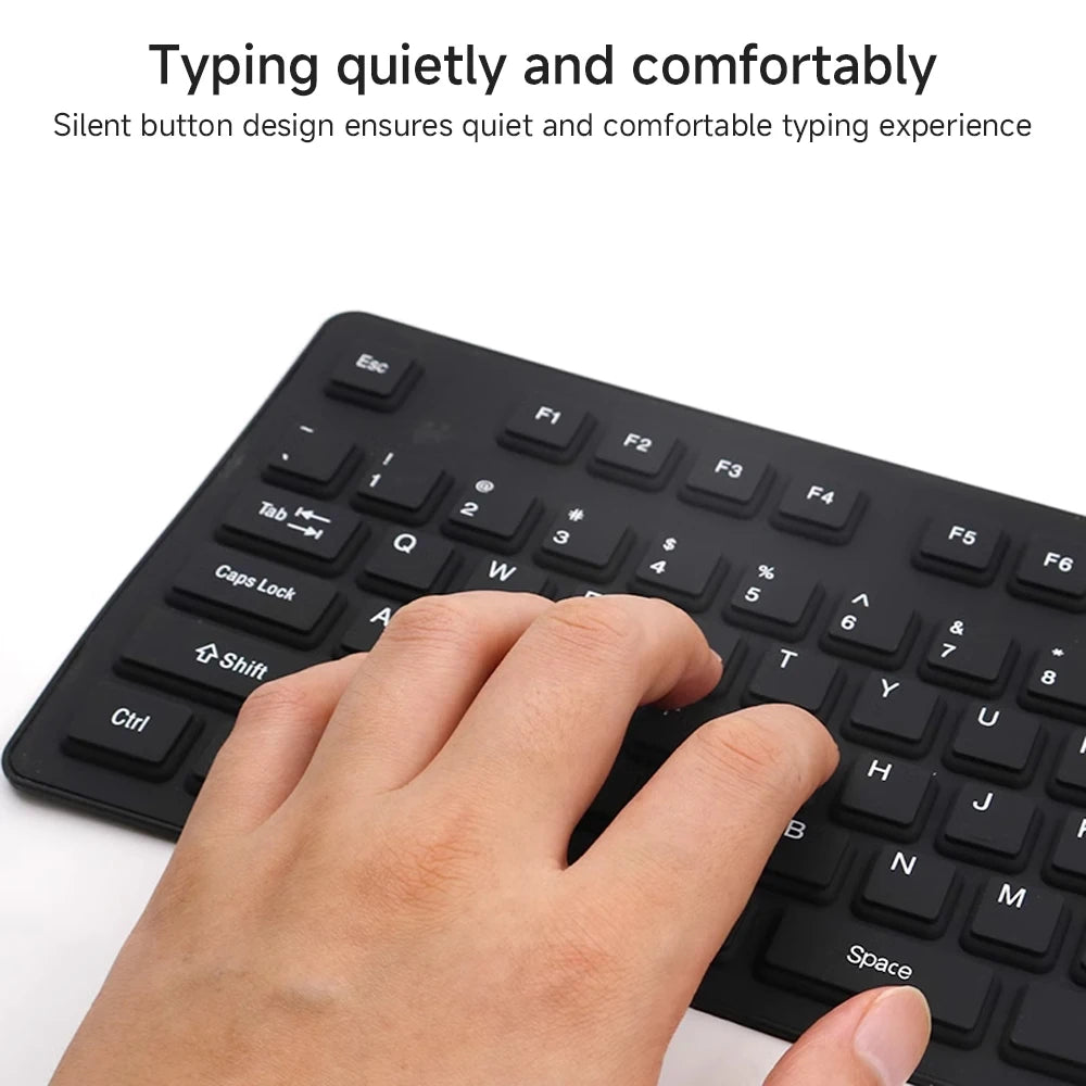 Portable Mini Keyboard 85 Keys Flexible Waterproof Soft Silicone Gaming Keyboard