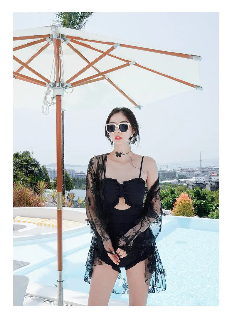 Bikini Set Women Backless 2 Pcs Fit High Waist Swimwear Korean Style Female Chic Cozy Holiday Simple Elegant Sexy Beach Wear New
