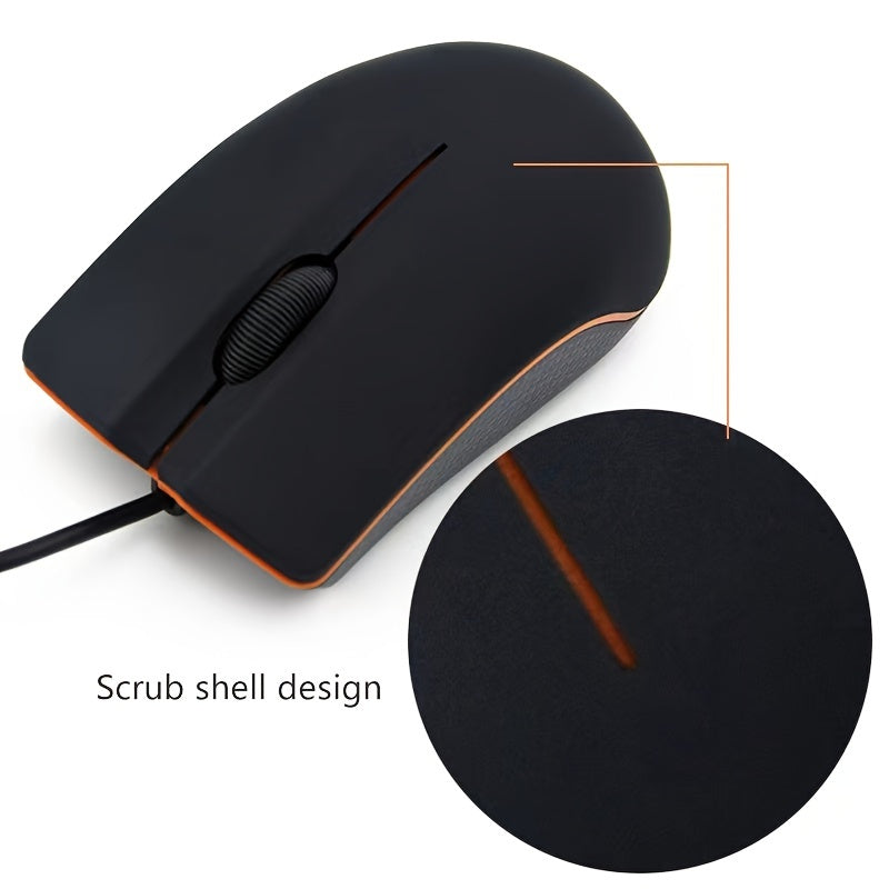 USB Wired Game Mouse Mice for PC Laptop Computer Small Mouse, Office Mouse, Computer Accessory, Cartoon Theme, Ergonomic Design, Lightweight Mouse, Plastic Construction, USB Peripheral, Precision Control, Remote Professionals