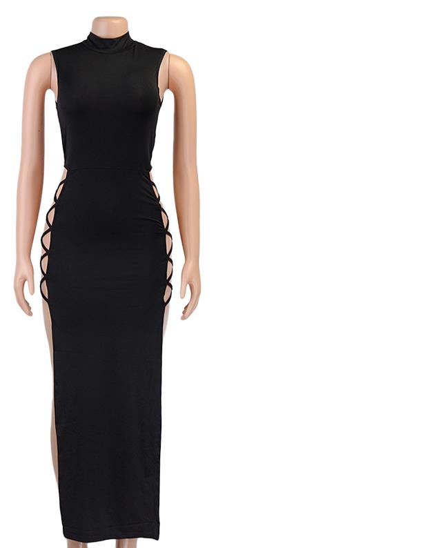 Sleeveless High Split Maxi Dress